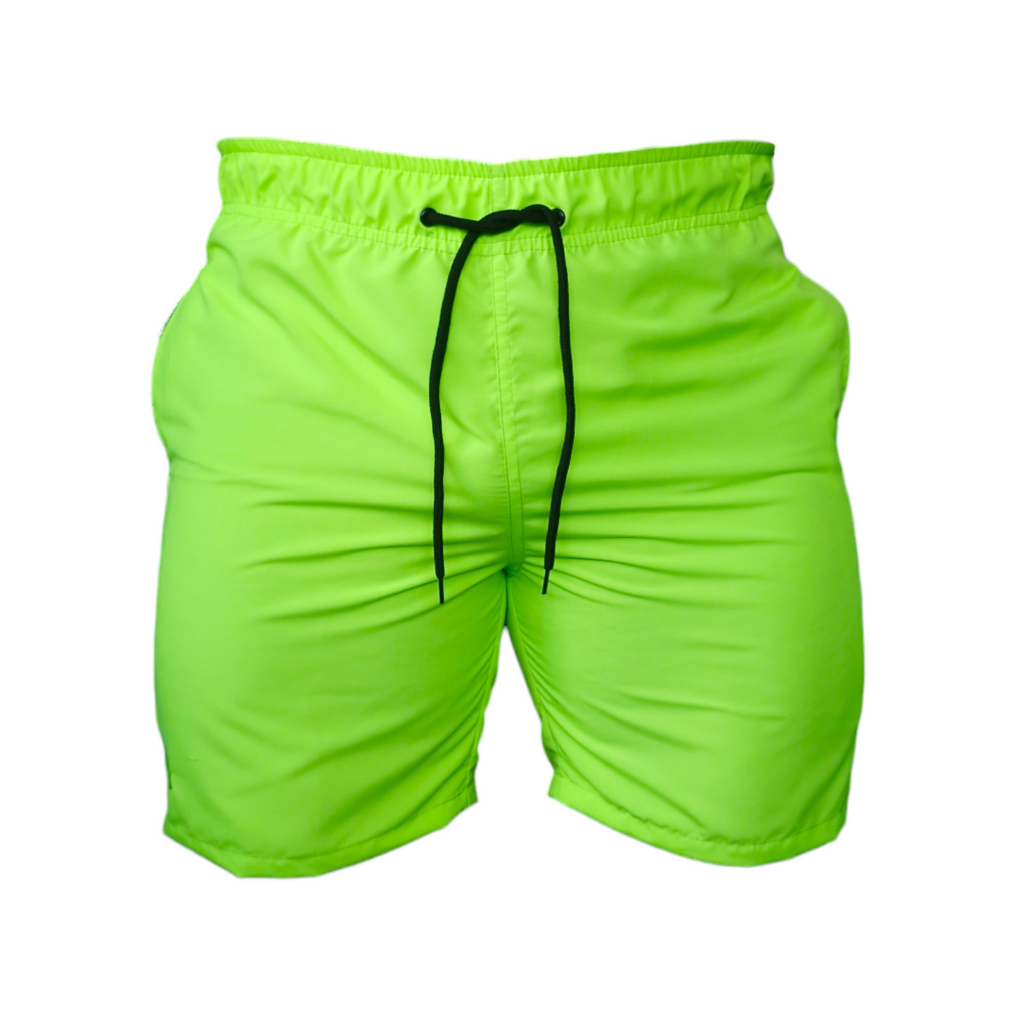 Pantaloneta Hombre Unicolor Verde Neón