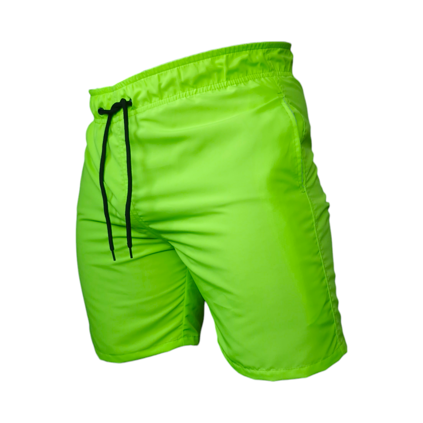 Pantaloneta Hombre Unicolor Verde Neón