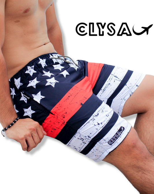 Pantaloneta Hombre Sublimada USA DESTROY