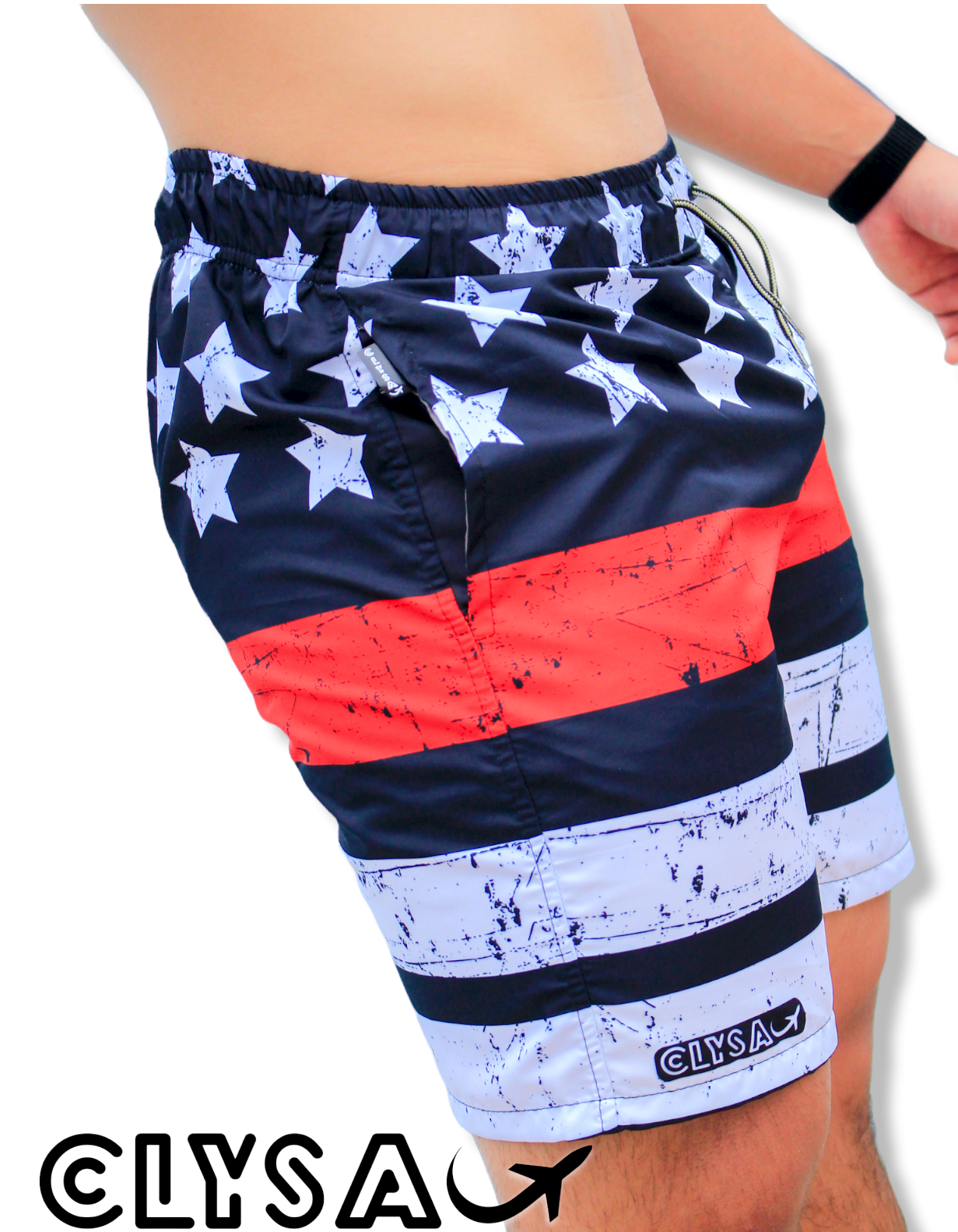 Pantaloneta Hombre Sublimada USA DESTROY