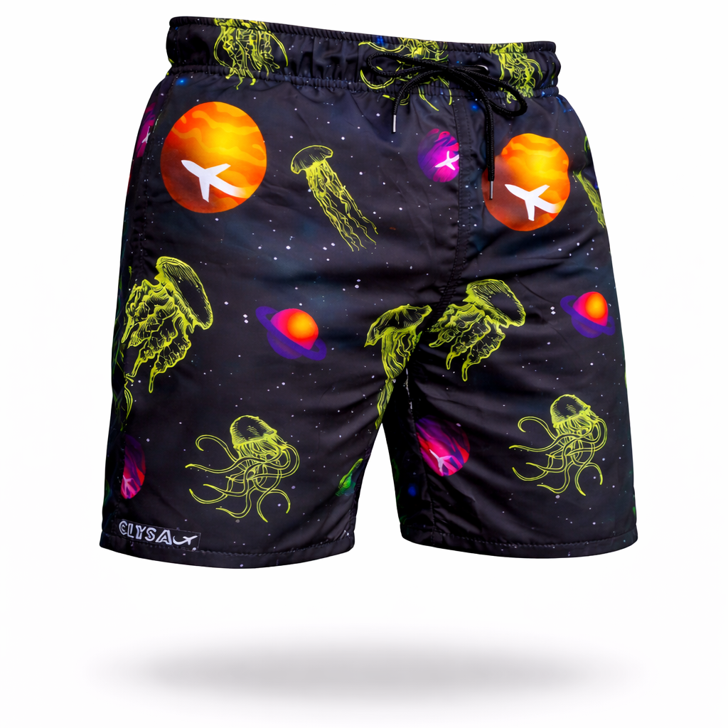 Pantaloneta Hombre Sublimada Medusa Neón