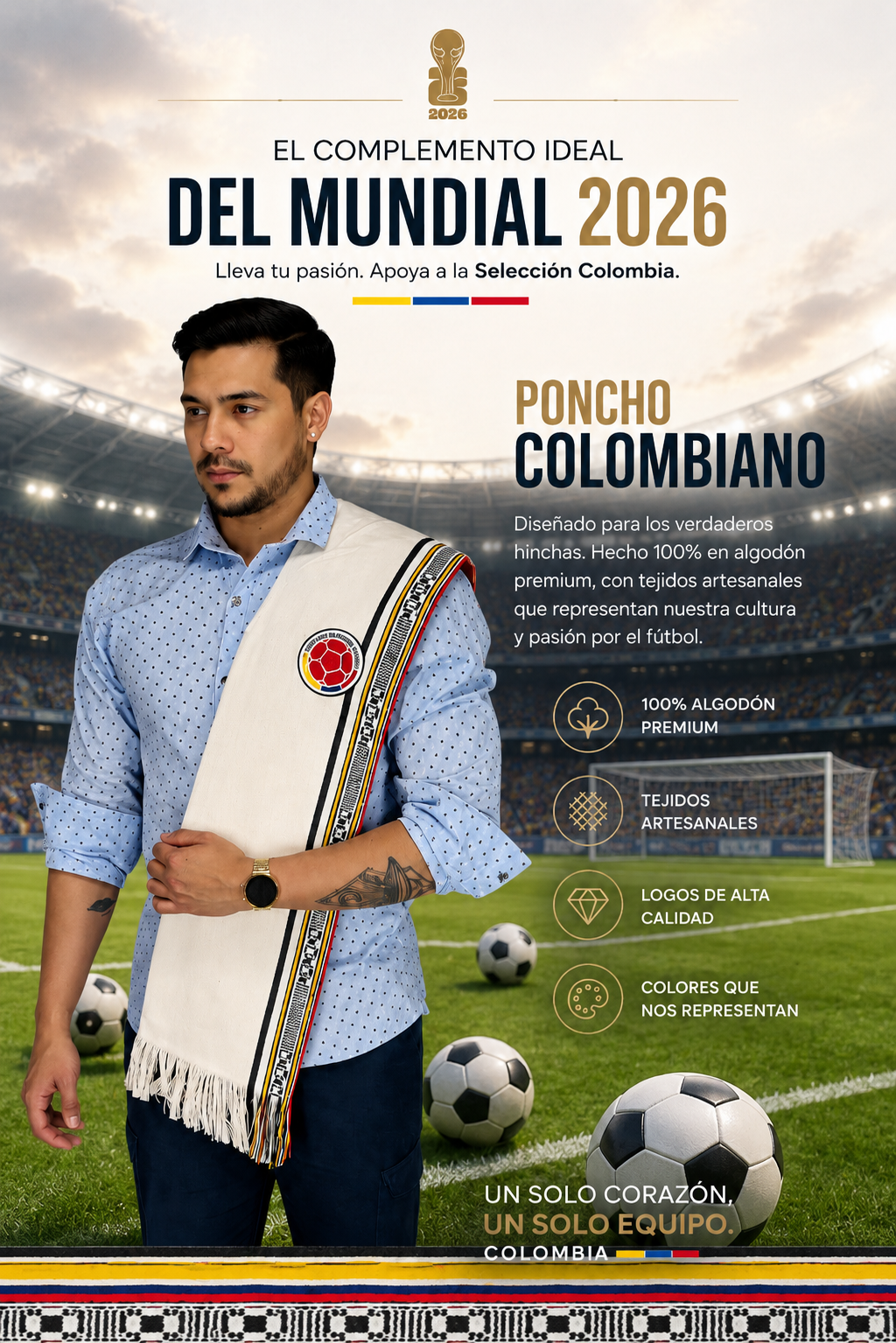 Poncho selección Colombia