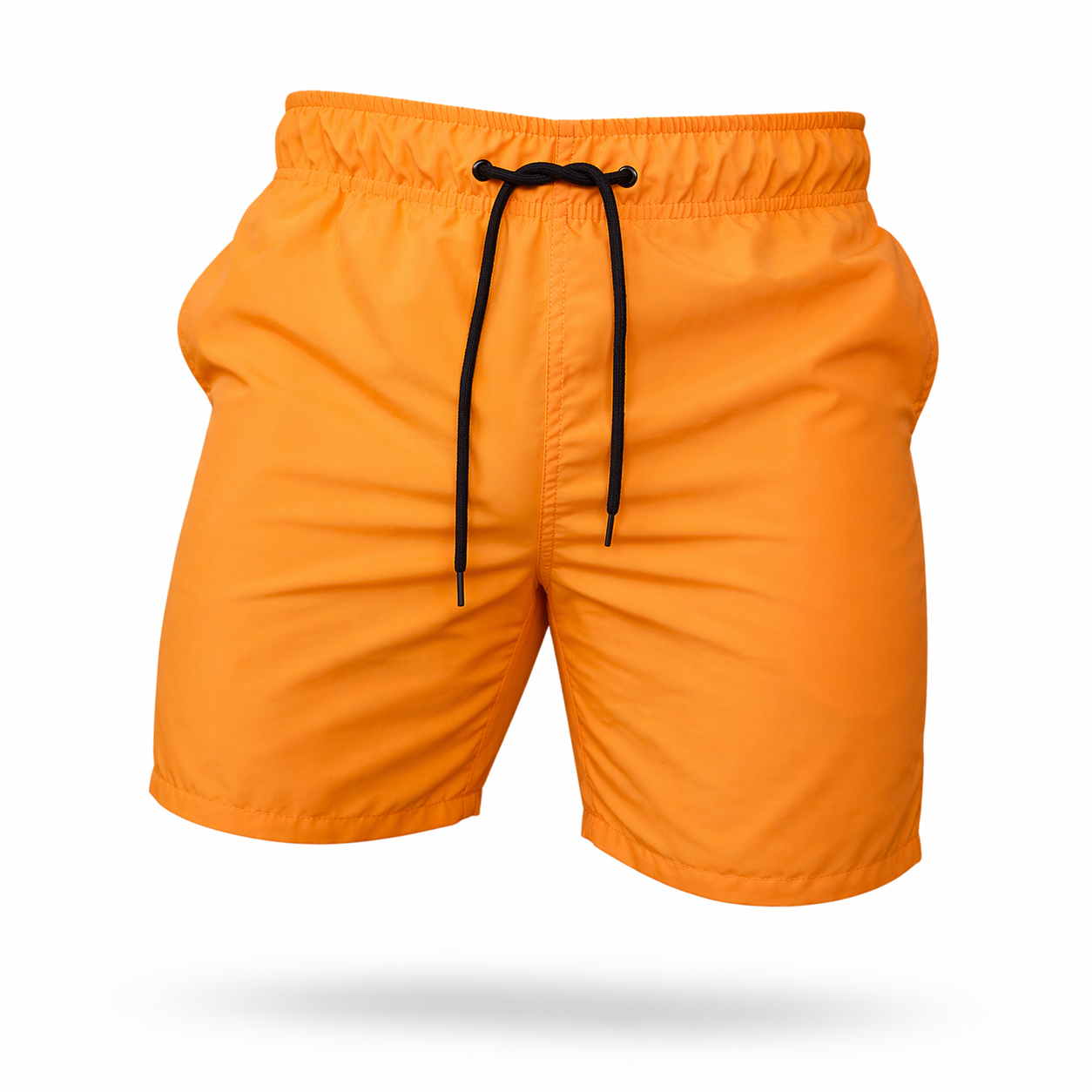 Pantaloneta Hombre Unicolor Naranja Neón