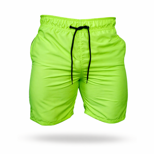 Pantaloneta Hombre Unicolor Verde Neón