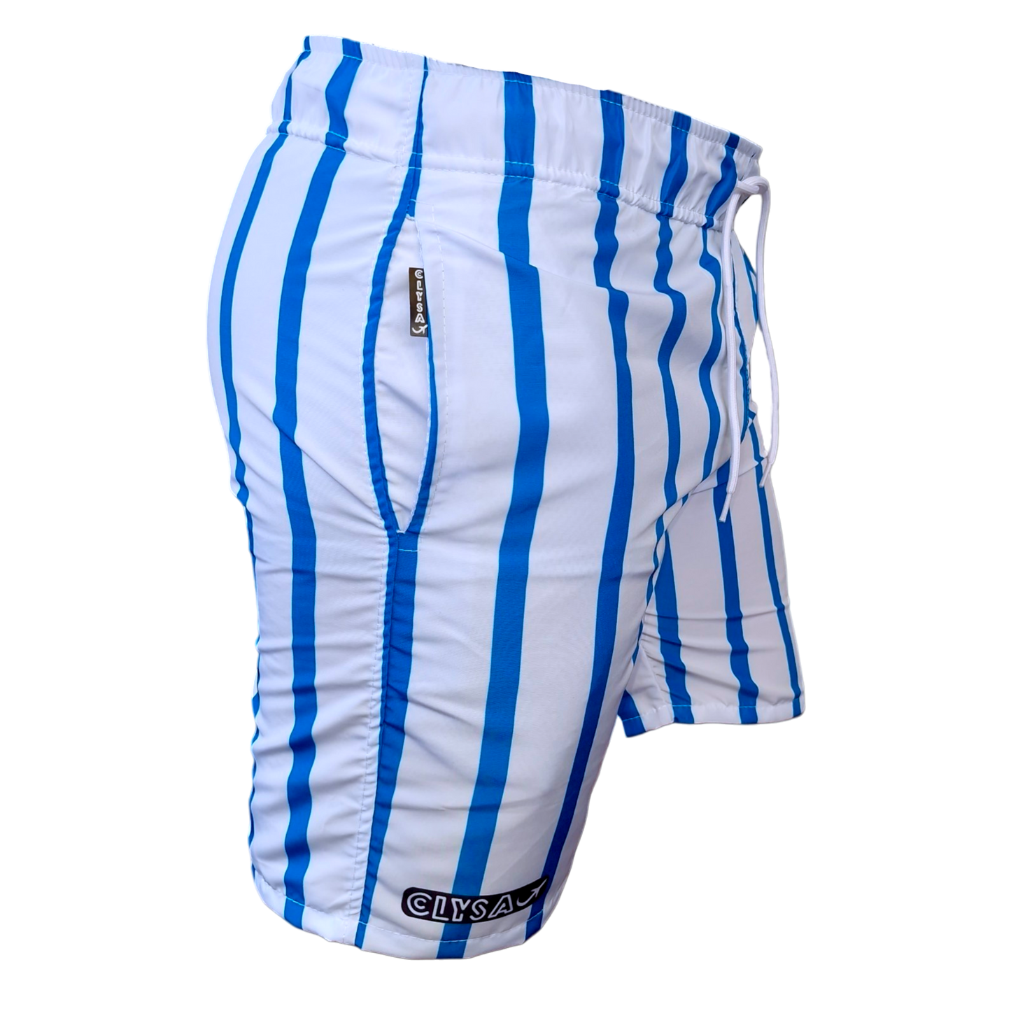 Pantaloneta Hombre Sublimada RAYAS Azul