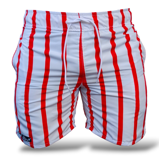 Pantaloneta Hombre Sublimada RAYAS Roja