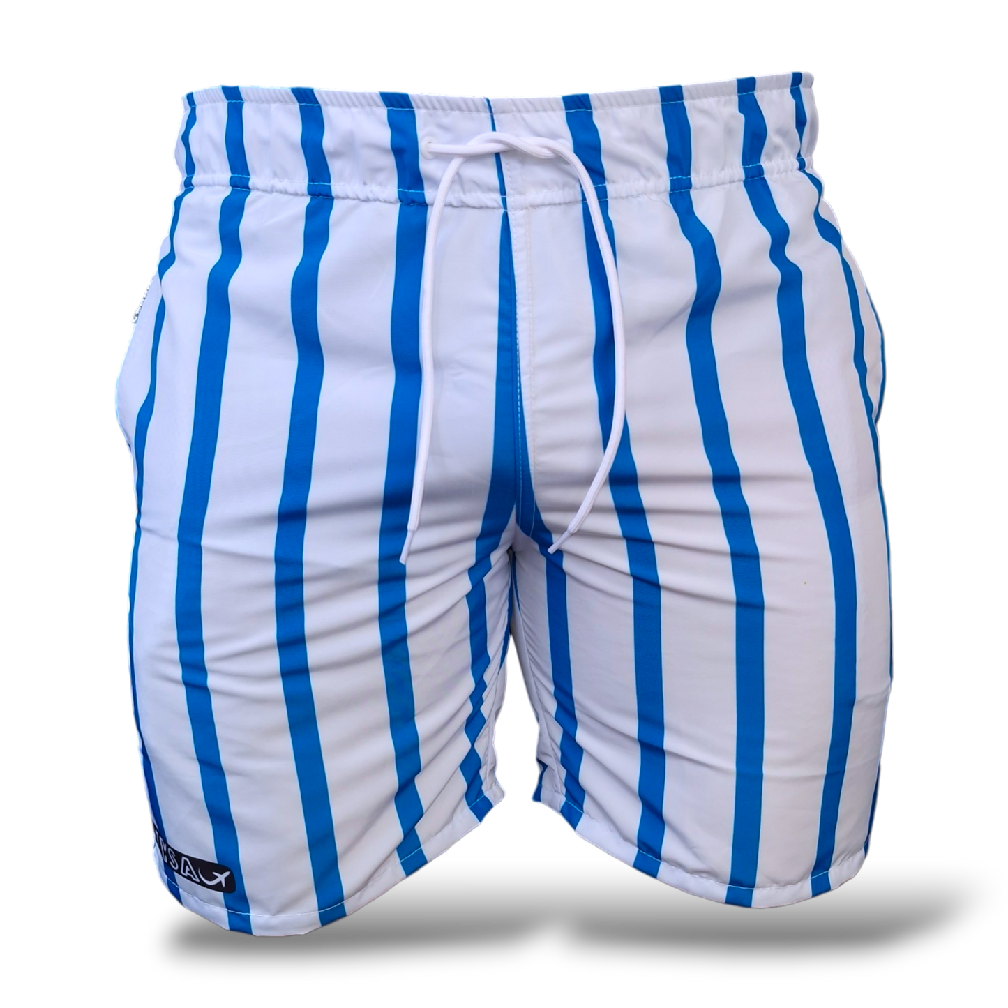 Pantaloneta Hombre Sublimada RAYAS Azul