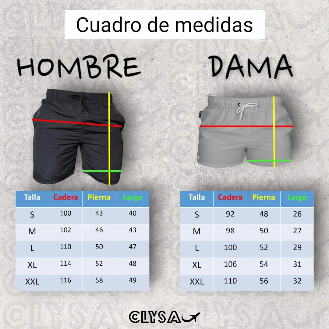 Pantaloneta Hombre Sublimada Lines