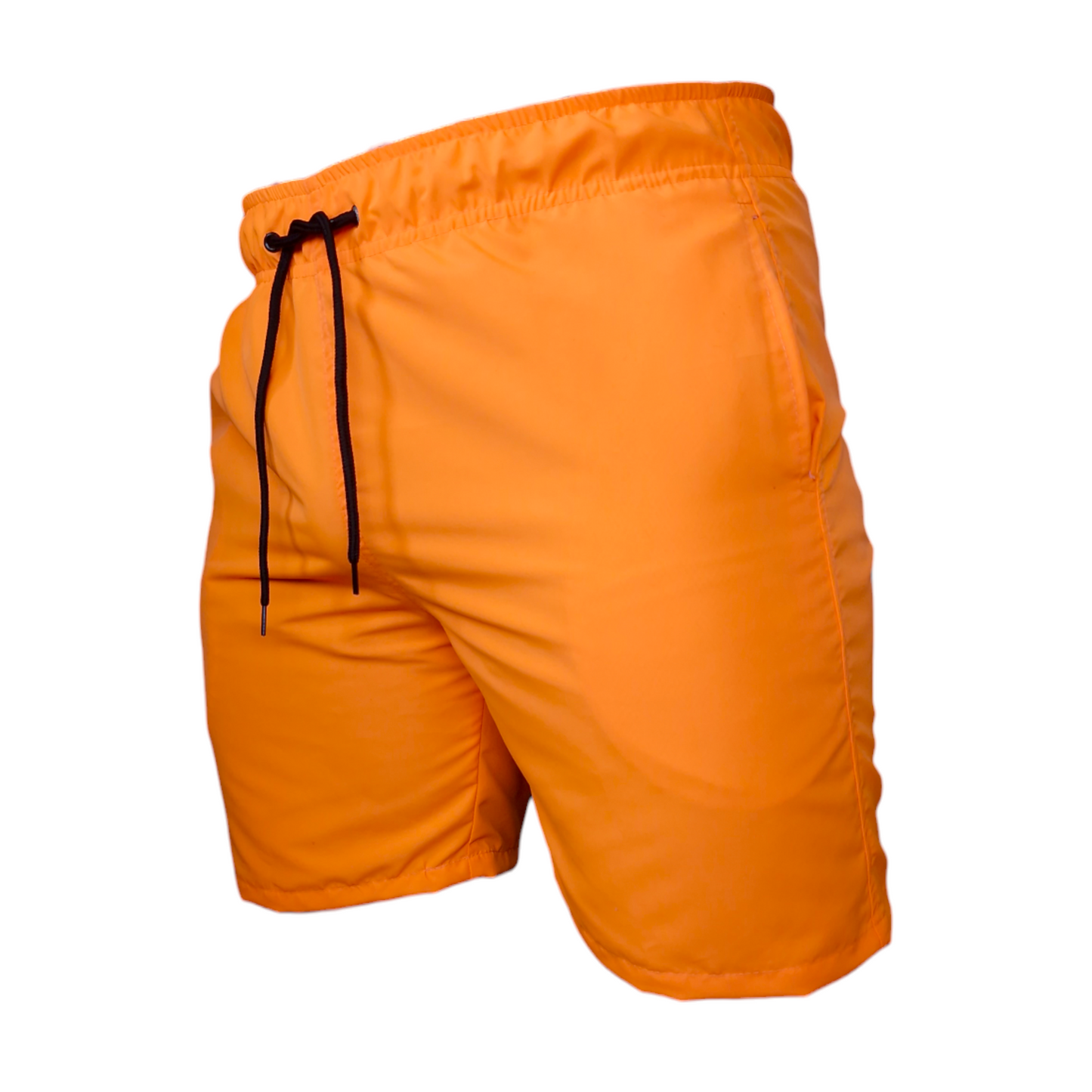 Pantaloneta Hombre Unicolor Naranja Neón