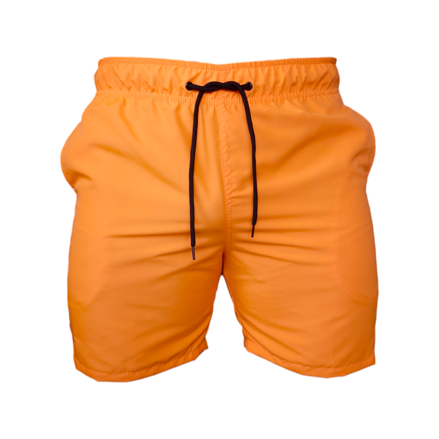 Pantaloneta Hombre Unicolor Naranja Neón