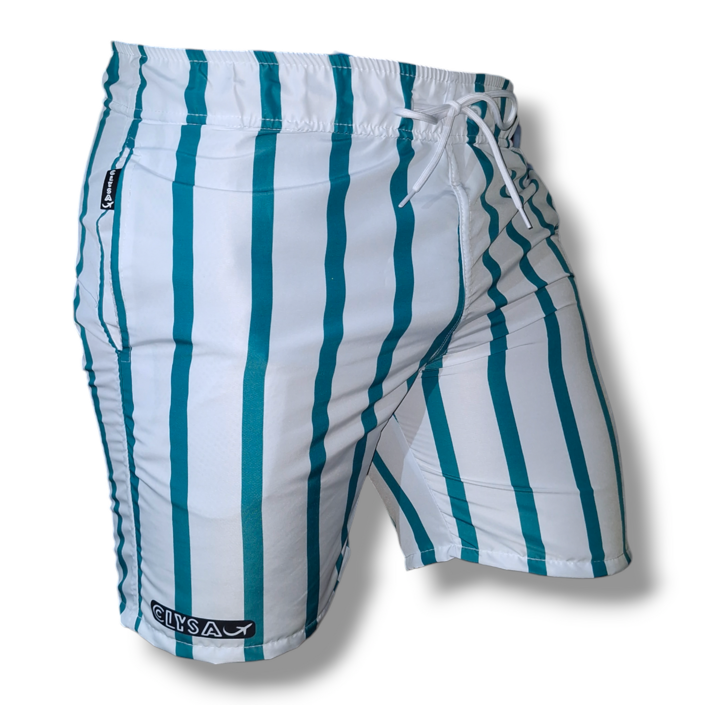 Pantaloneta Hombre Sublimada Lineas Verde